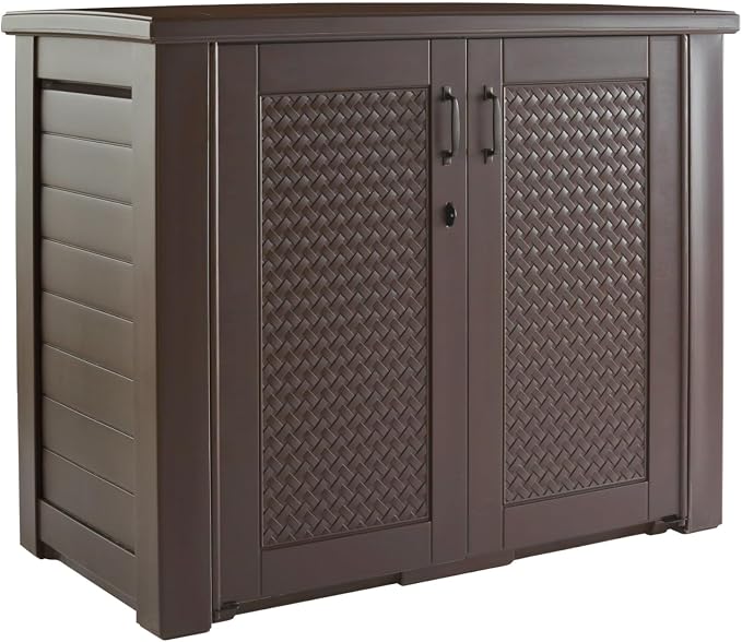 Rubbermaid Decorative Outdoor Storage Cabinet, Weather Resistant, Organization by Unknown