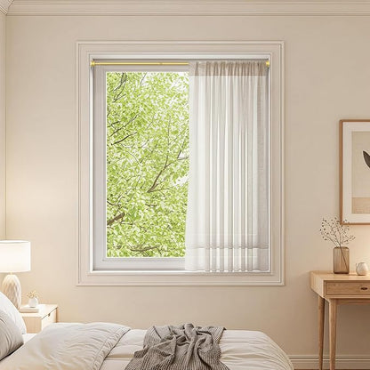 Tension Rods for Windows 28 to 48 Inch 2Pack Spring Curtain Rods No Drilling - Image 5