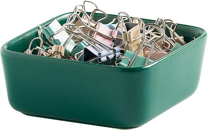 Ceramic Paper Clip Holder for Desk Cute Binder Holder Paperclip Holders for by Mecaikru