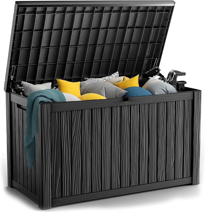 200 Gallon Resin Deck Box, Lockable Patio Outdoor Storage Box by OutdoorLivingPerfected