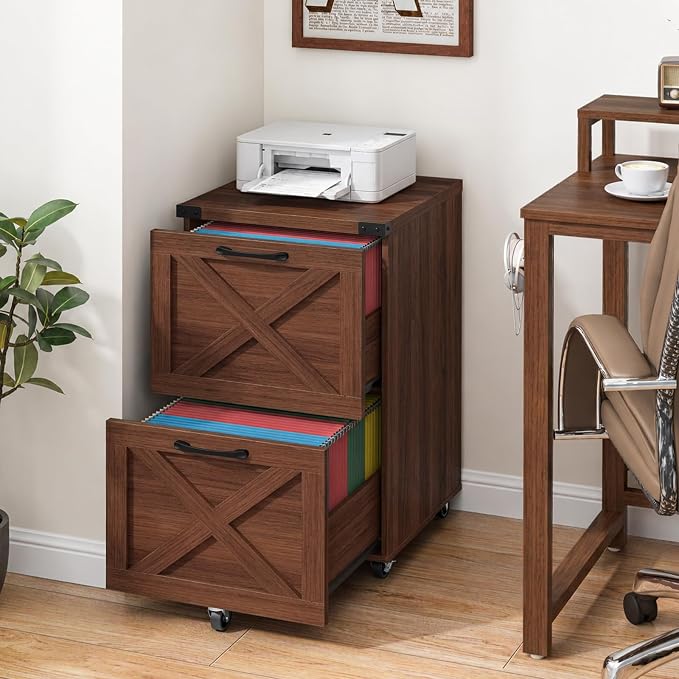 Halitaa Farmhouse 2 Drawer Small File Cabinet - Image 8