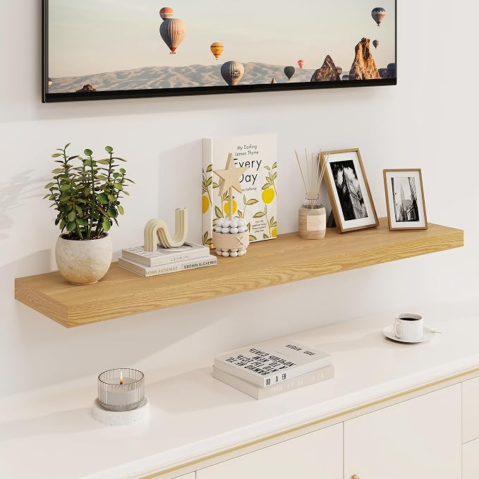 Fun Memories Floating Shelves, 8 Inch Deep Floating Shelves, Rustic Wood - Image 2