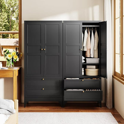Letaya Metal Armoire Wardrobe Closet - Image 9