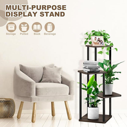 4-Tier Wooden Flower Shelf, Plant Stand - Image 3