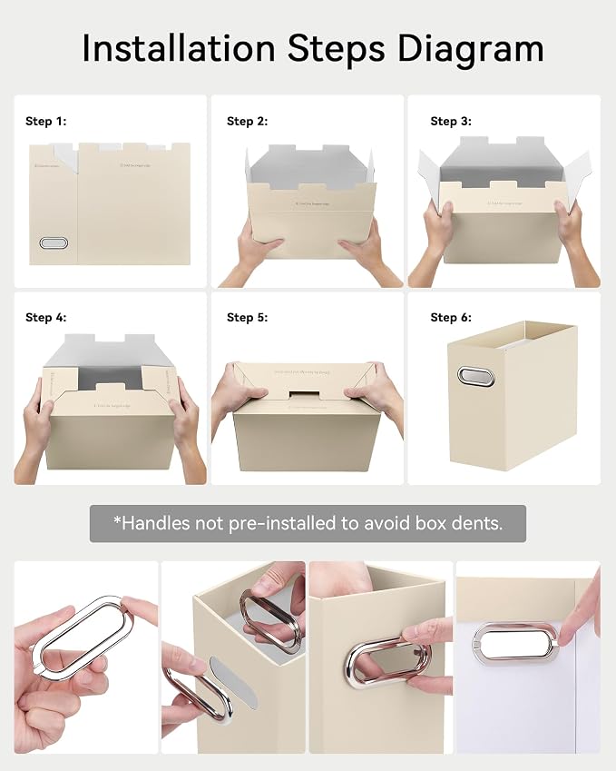 Portable Collapsible Cardboard File Box - Image 6