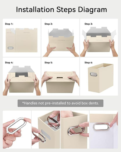 Portable Collapsible Cardboard File Box - Image 6