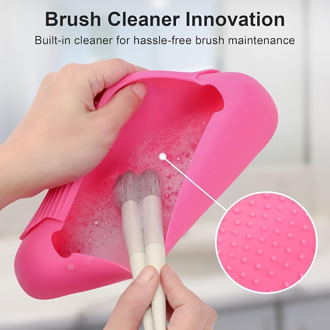 Silicone Travel Makeup Brush Holder - Image 2