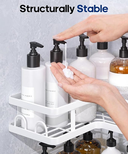 3 Pack Corner Shower Caddy Organizer, Rustproof Corner Shower Shelves, No - Image 6