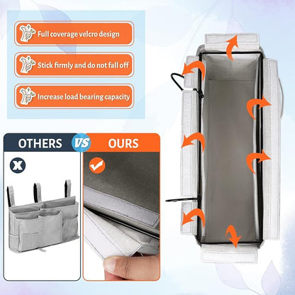 Loghot Bedside Caddy/Bedside Storage Bag Hanging Organizer - Image 5