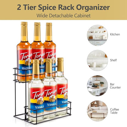 6 Bottle Coffee Syrup Organizer Coffee Syrup Rack - Image 4