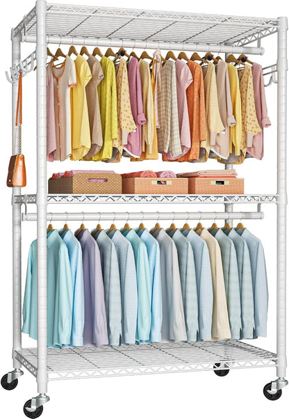 FUTASSI P1 Plus Rolling Clothes Rack, 22mm Diameter Heavy Duty Garment Rack by FUTASSI