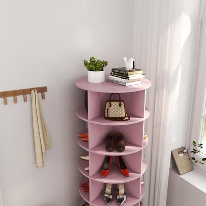 Rotating Shoe Rack Tower, 6-Tier Spinning Shoe Rack, Free Standing 360° - Image 4
