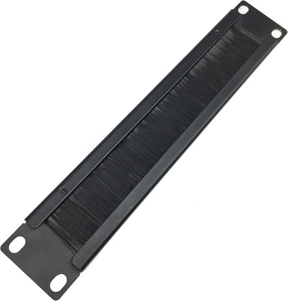 1U Mini 10 inch Brush Cable Management Panel Cable Manager - Image 4