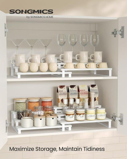 SONGMICS Display Risers, 3-Tier Cupcake Stand Holder, Spice Rack, Shelf Risers - Image 2
