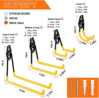 12 Pack Garage Hooks Heavy Duty Utility Steel - Image 2