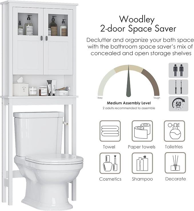 Spirich Bathroom Over the Toilet Storage Cabinet - Image 6