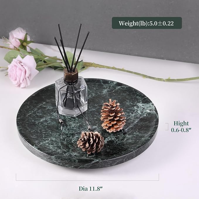 Marble Lazy Susan, 12in Lazy Susan Turntable Organizer - Image 6