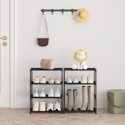 Autonomier 4 Tier Extra Small Shoe Rack, Narrow Stackable Shoe Shelf - Image 2