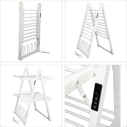 Electric Heated Clothes Drying Rack, Foldable Heated Garment Dryer - Image 8
