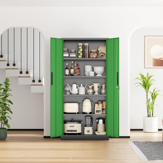 INTERGREAT Metal Storage Cabinet, Tall Metal Cabinet - Image 9