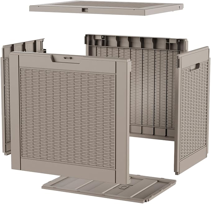 EasyUp 37 Gallon Deck Boxes Outdoor Waterproof, Resin Outside Storage Box - Image 7