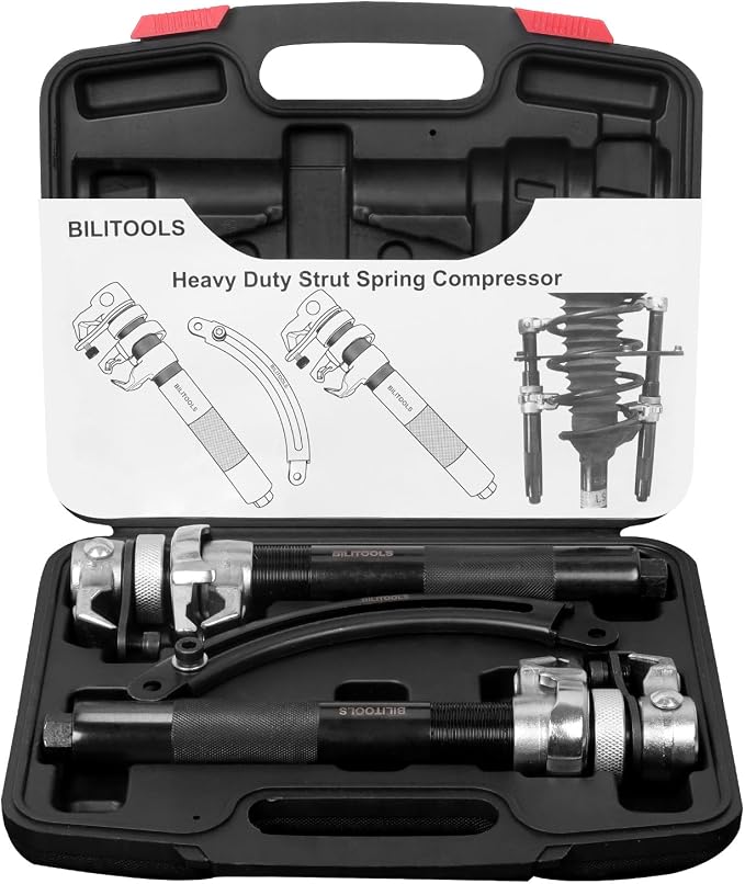 BILITOOLS 2-Piece Coil Spring Compressor Tool, Max Load.2645LB | Heavy Duty by BILITOOLS