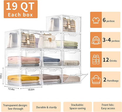 Freebat 6 Pack Closet Organizers and Storage, Clothes Organizers and Storage - Image 3