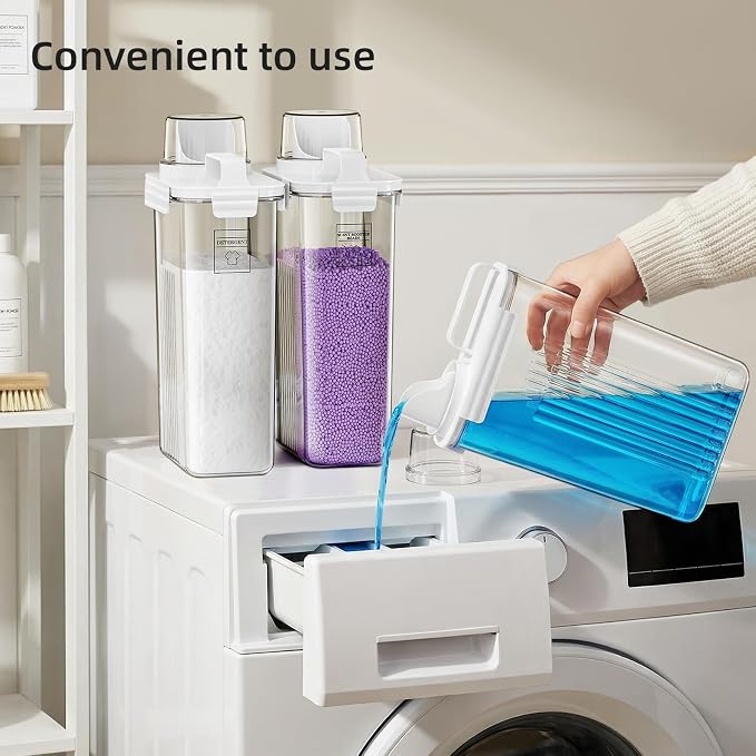Laundry Detergent Dispenser for Laundry Room, 94oz Fabric Softener Dispenser - Image 4