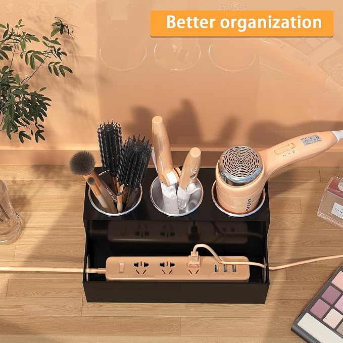 Hair Tool Organizer, Bathroom Supplies Countertop Blow Dryer Holder, Vanity - Image 3