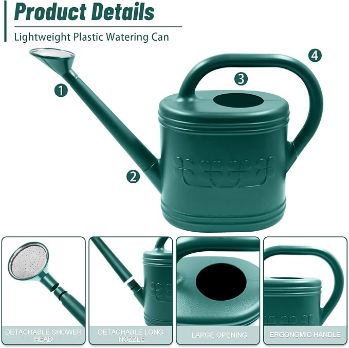 2 Gallon Watering Can, Outdoor Watering Can - Image 6