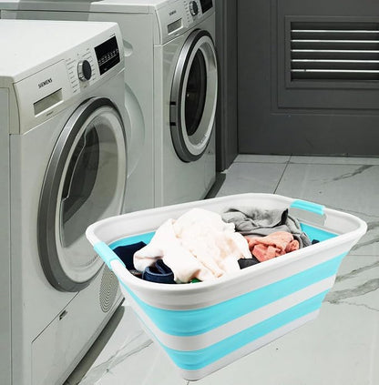 SAMMART 42L Collapsible Plastic Laundry Basket by SAMMART