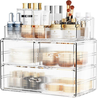 ZHIAI Stackable Cosmetic Organizer, Acrylic Cosmetic Organizer by ZHIAI