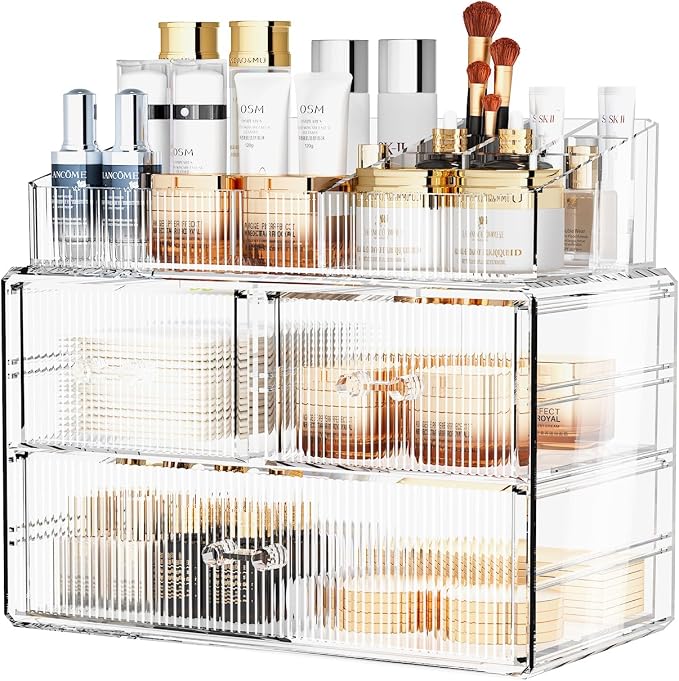 ZHIAI Stackable Cosmetic Organizer, Acrylic Cosmetic Organizer - Image 7