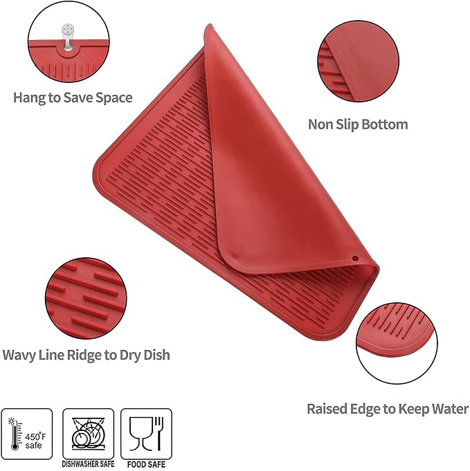 Silicone Dish Drying Mat for Multiple Usage, Easy clean, Eco-friendly, - Image 3