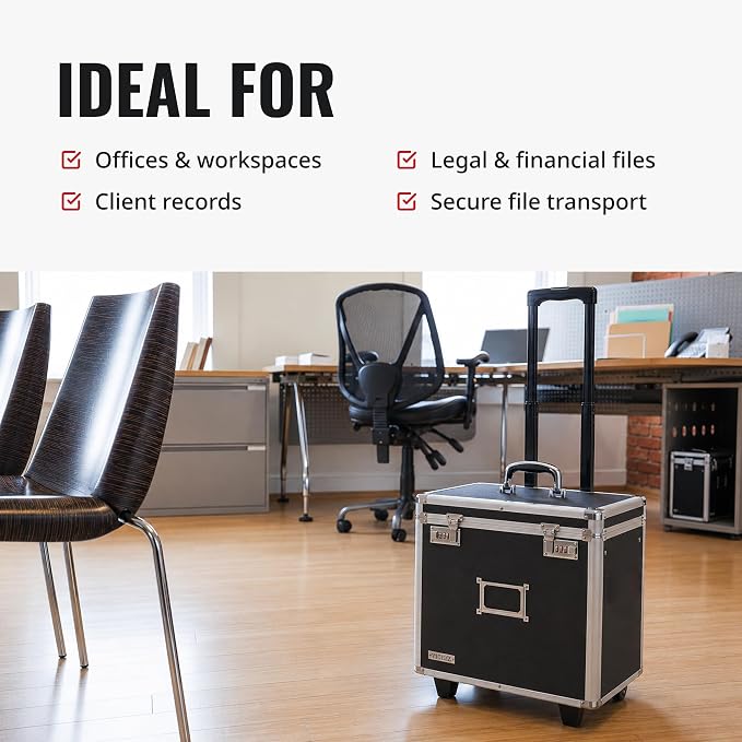 Vaultz Locking Mobile Business Case, Legal Size, 14.5 x 13.5 x 11 Inches - Image 5