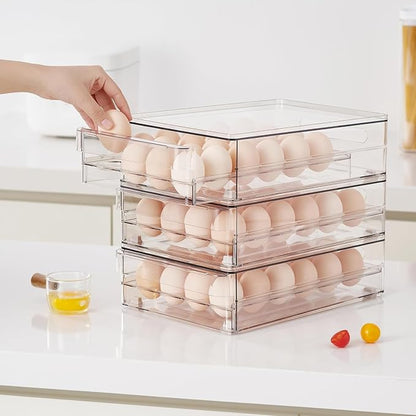 vacane 24 Capacity Egg Holder for Refrigerator Organizer Bins, Bpa Free Egg - Image 7
