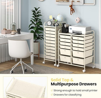 Giantex 12 Drawers Rolling Storage Cart, Classroom Organizers - Image 4