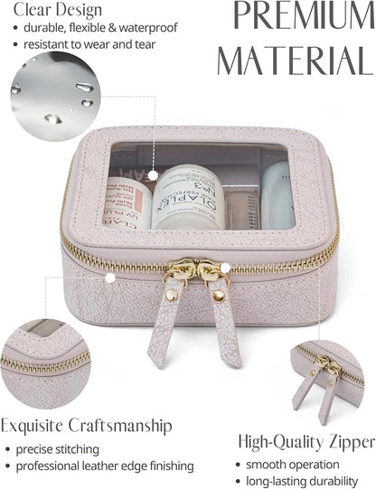 Popvibe Clear Makeup Bag Travel Cosmetic Case Transparent Toiletry Bag - Image 4