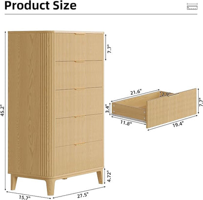 Fluted Dresser for Bedroom - Image 2