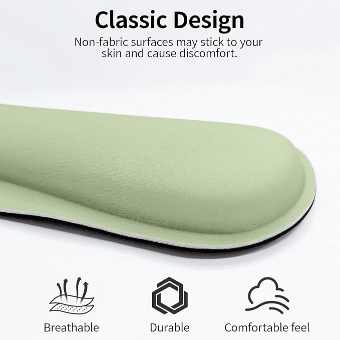 Bloss 2 Green Wrist Rest for Mouse & Keyboard, Ergonomic Wrist Support | Soft - Image 7