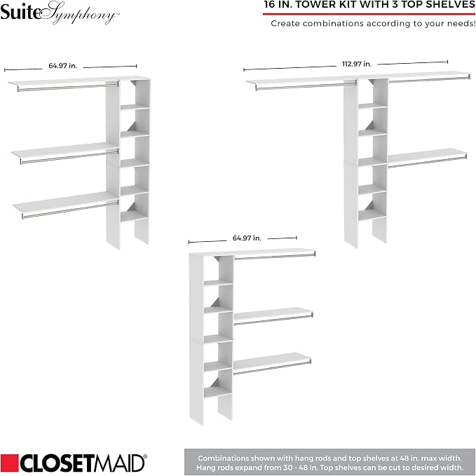 ClosetMaid SuiteSymphony Wood Closet Organizer Kit - Image 4