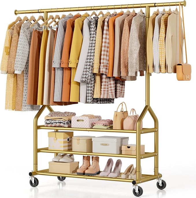 EAGMAK Heavy Duty Clothes Rack Load 688 LBS, Rolling Clothing Rack by Eagmak