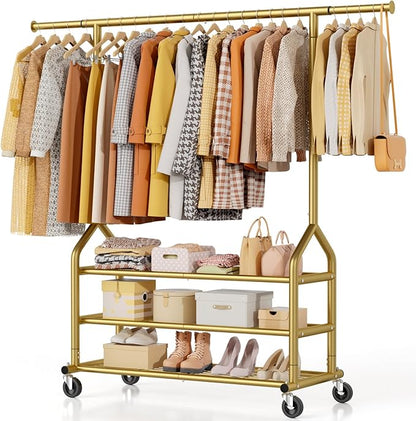 EAGMAK Heavy Duty Clothes Rack Load 688 LBS, Rolling Clothing Rack by Eagmak