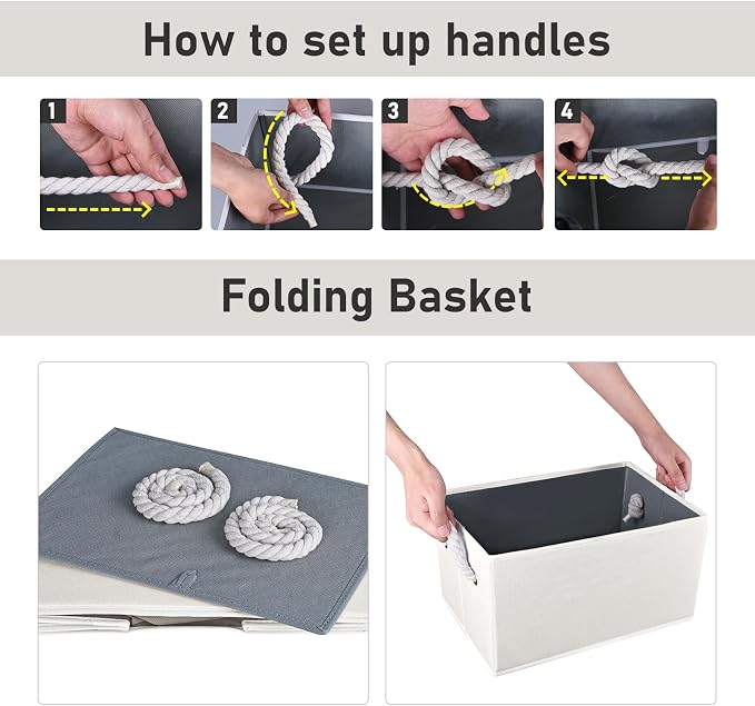 Closet Storage Bins, Linen Closet Organizers and Storage Basket - Image 3