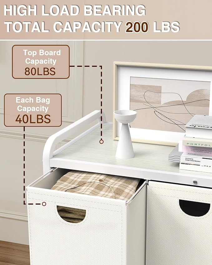 Laundry Sorter 3 Section, Laundry Basket - Image 2