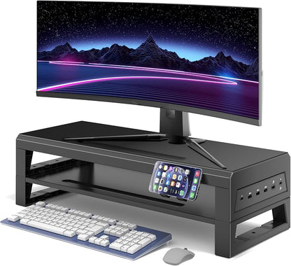 2-Tier Metal Computer Monitor Stand & Laptop Desk Shelf, 21.6 Inches, 22W by Unknown