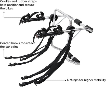 Young Aluminum 2-Bike Rack Trunk Mount, Hightweight - Image 8