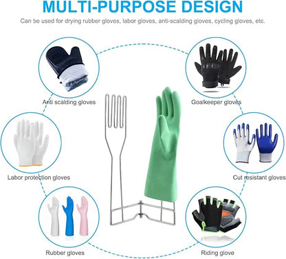 Glove Drying Rack, 14.7 Inch Stainless Steel Vertical Glove Holder, Collapsible - Image 6