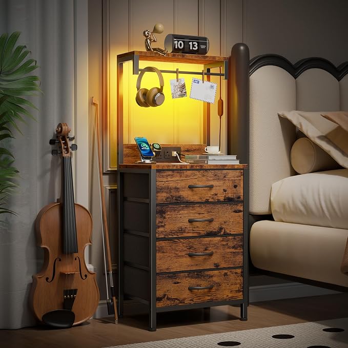 Furnulem Night Stand Set 2, Tall Nightstand - Image 6
