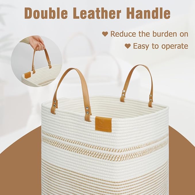 danpinera 100L Nursery Hamper, Tall Woven Laundry Basket - Image 6